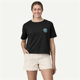 Patagonia Womens Unity Fitz Easy Cut Responsibili-Tee cascade green model front